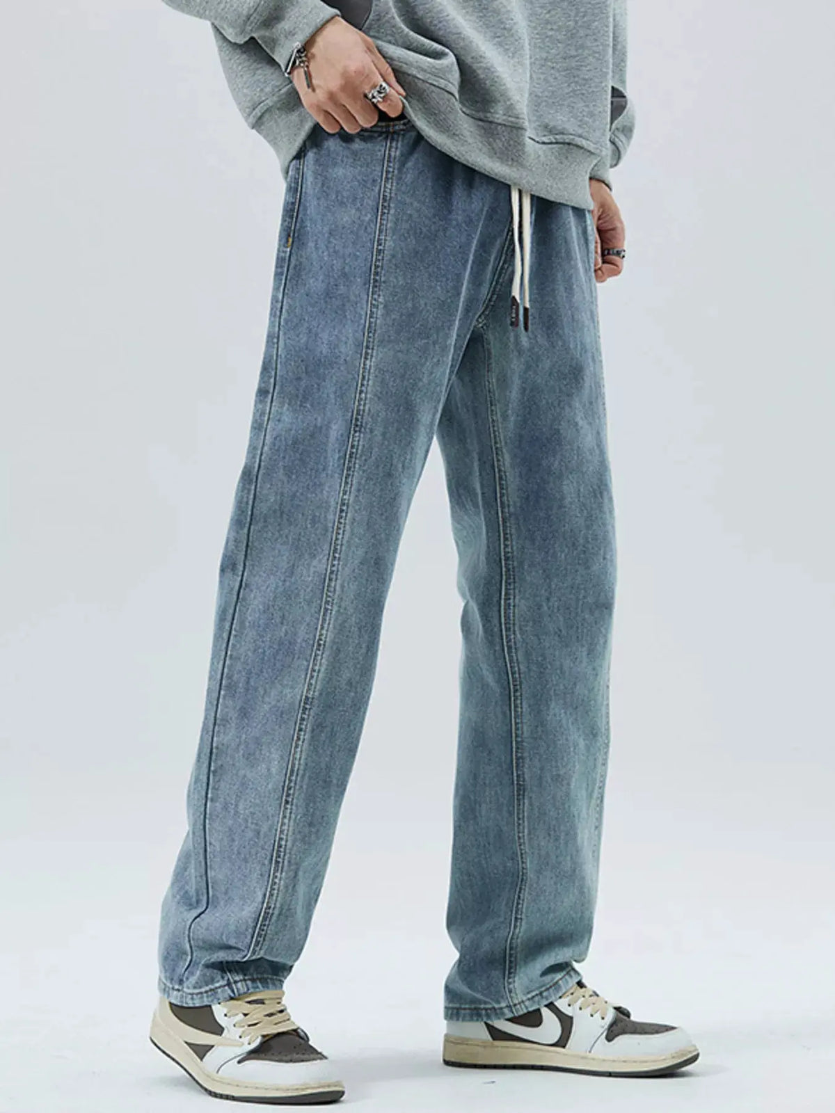 Men's Full Size Loose Fit Straight Leg Jeans Plus Size by Partner Label