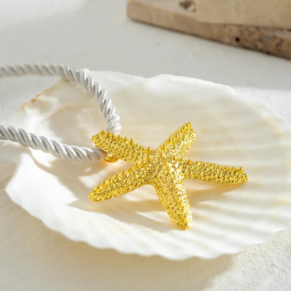 Beach Starfish Pendant Necklace Earrings by Maiden-Art
