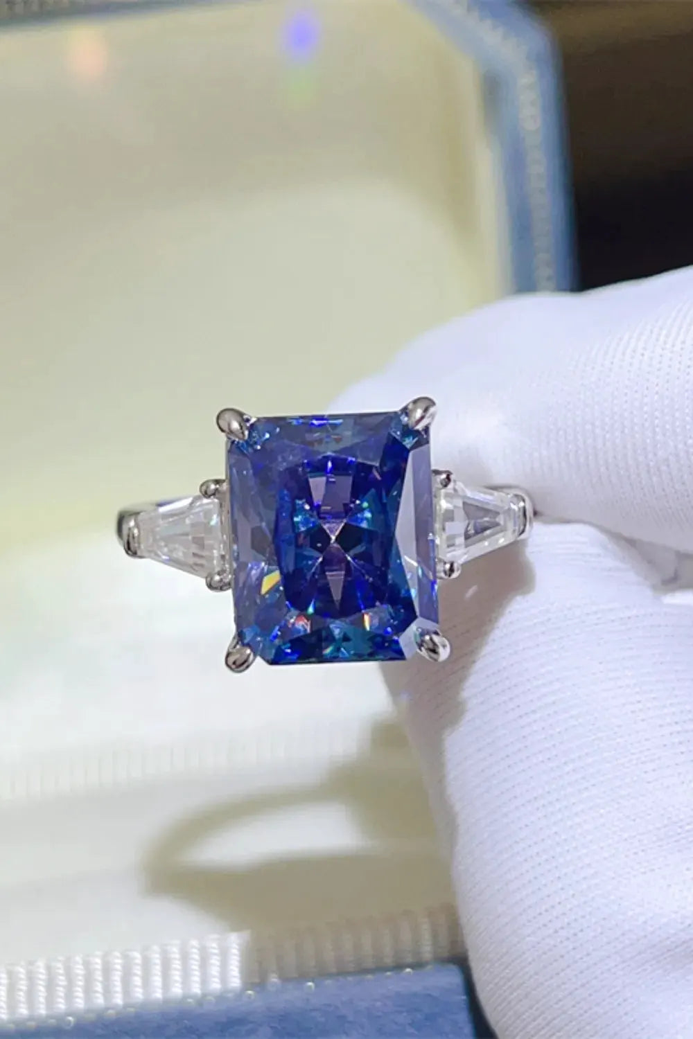 5 Carat Moissanite 925 Sterling Silver Ring by Partner Label