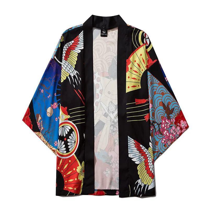 Beauty Samurai Traditional Kimono Japanese Anime Clothes Cardigan Cosplay Men Women Yukata Female Shirt Blouse by Vimost Shop