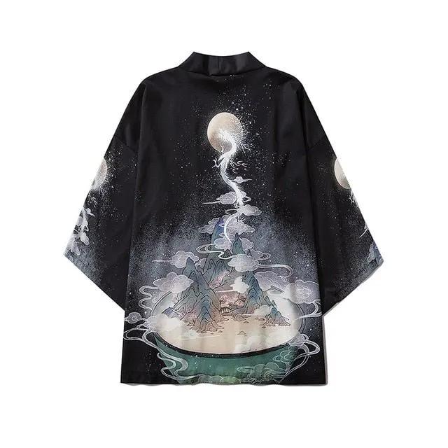 Beauty Samurai Traditional Kimono Japanese Anime Clothes Cardigan Cosplay Men Women Yukata Female Shirt Blouse by Vimost Shop