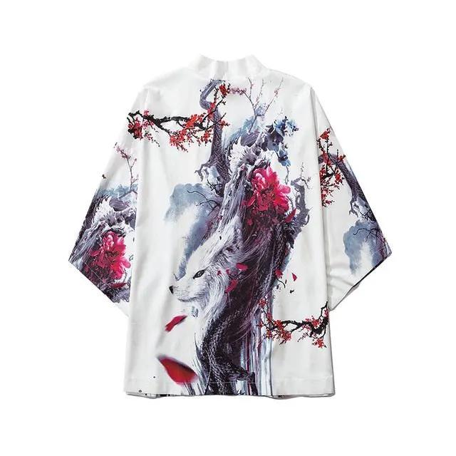 Beauty Samurai Traditional Kimono Japanese Anime Clothes Cardigan Cosplay Men Women Yukata Female Shirt Blouse by Vimost Shop