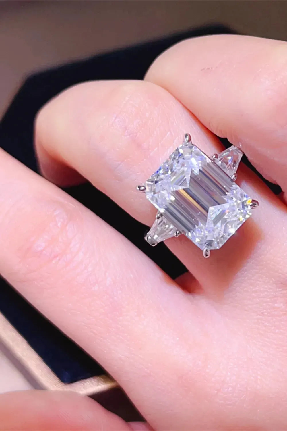5 Carat Moissanite 925 Sterling Silver Ring by Partner Label