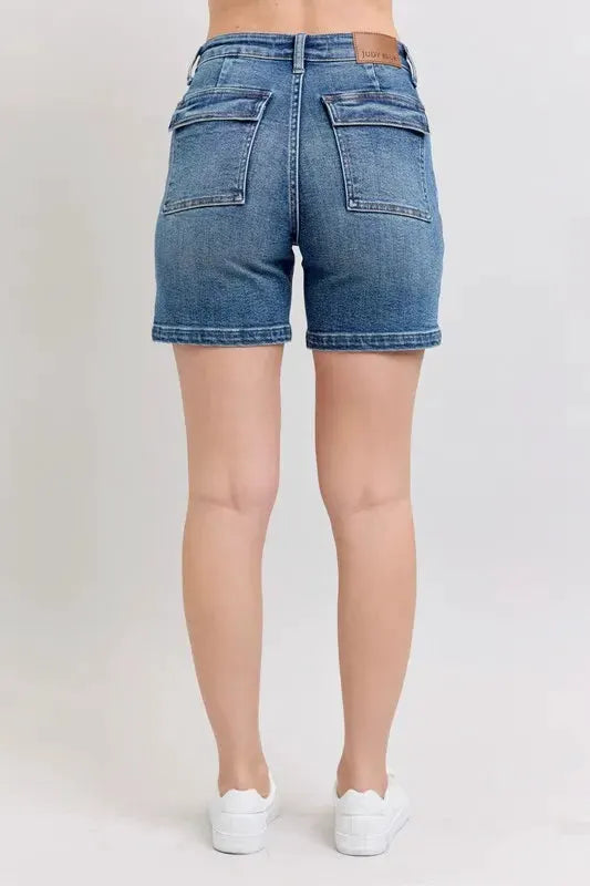 Judy Blue Full Size High Rise Denim Shorts Plus Size by Judy Blue