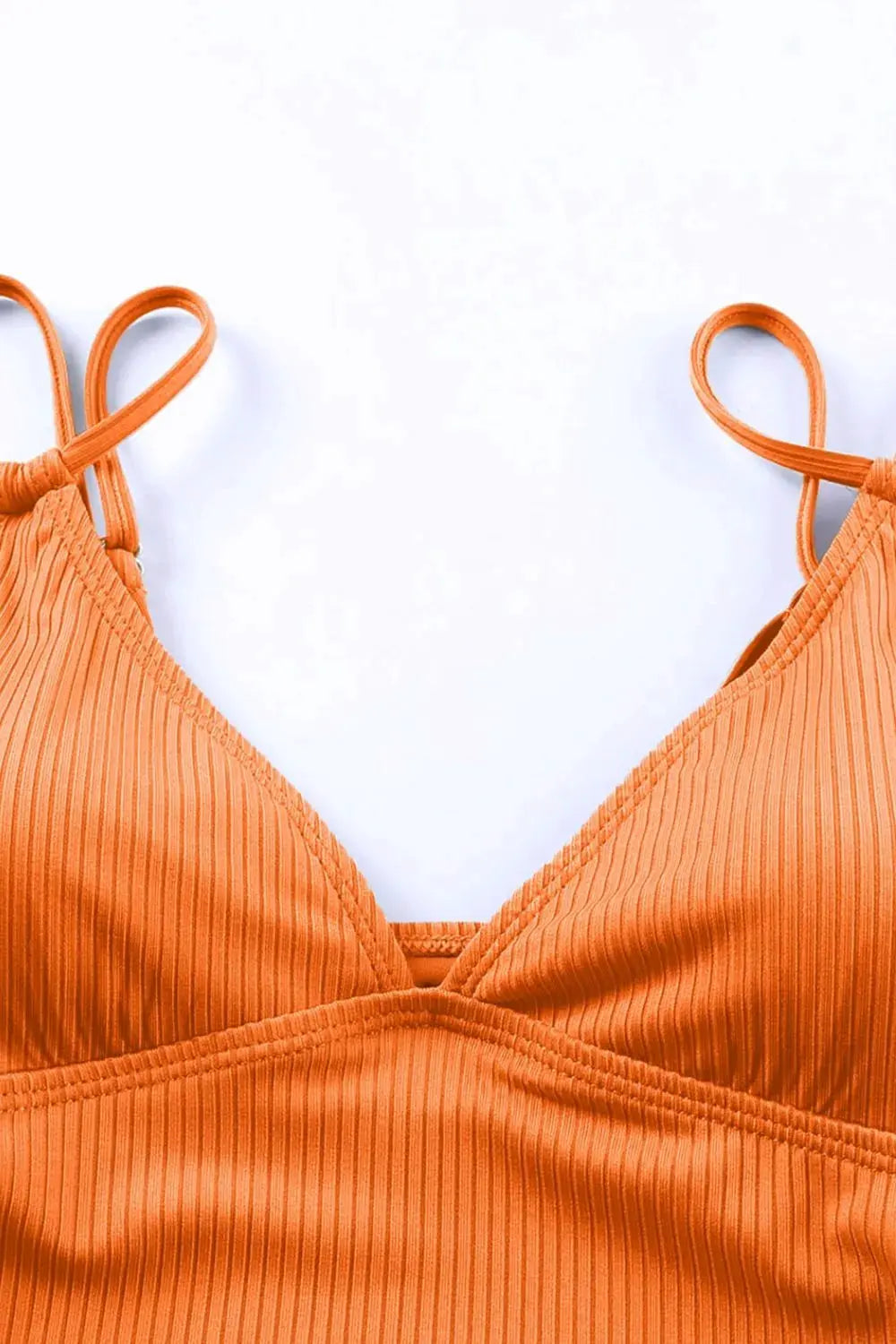 Drawstring Plunge One-Piece Swimwear by Partner Label