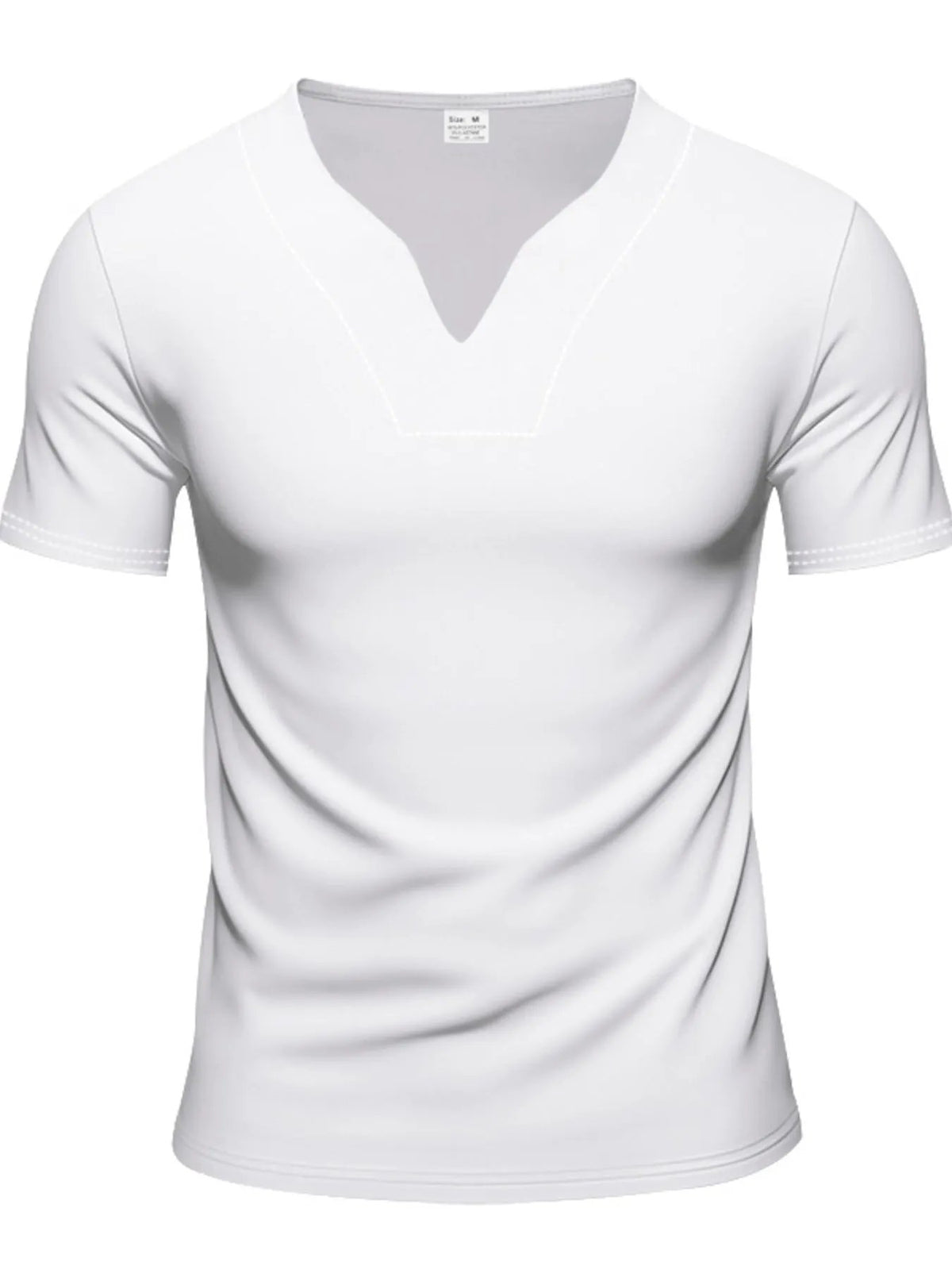 Men's Full Size Casual V-Neck Short Sleeve T-Shirt Plus Size by Trendsi
