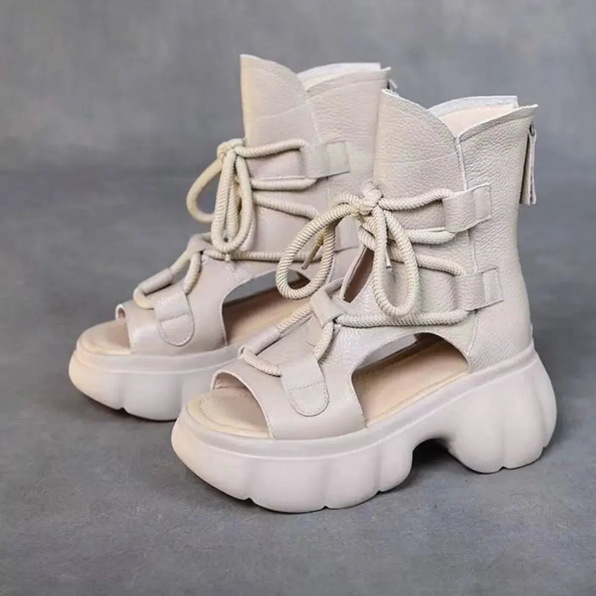 Chunky Platform Lace-Up Sandals by Partner Label