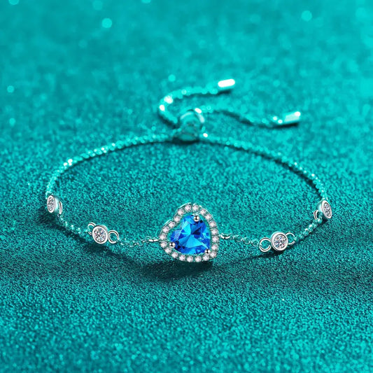 1 Carat Moissanite 925 Sterling Silver Bracelet by Partner Label