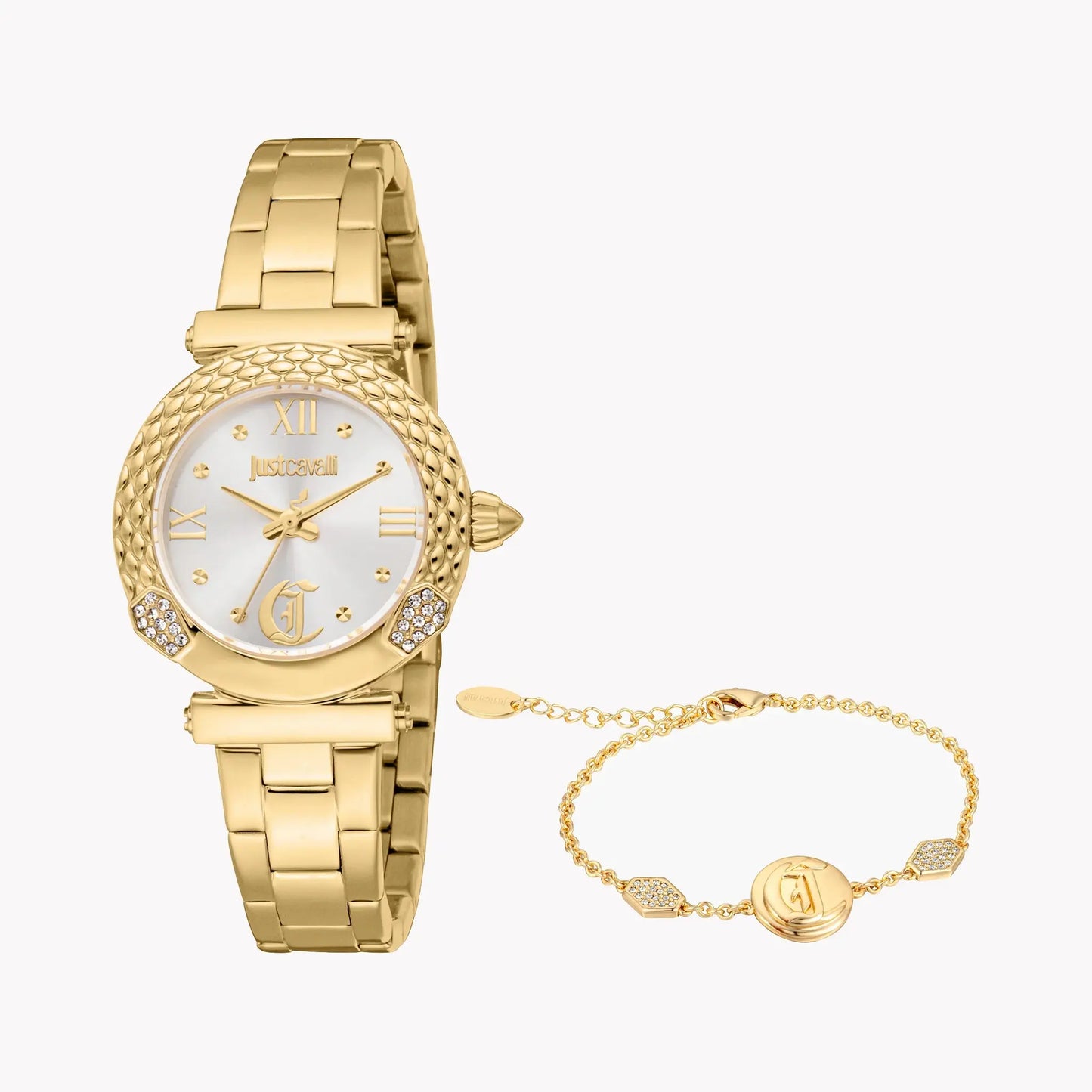 Just Cavalli Women's Gold Stainless Steel Watch, Silver Dial | Jc1l332m0055 by JUST CAVALLI