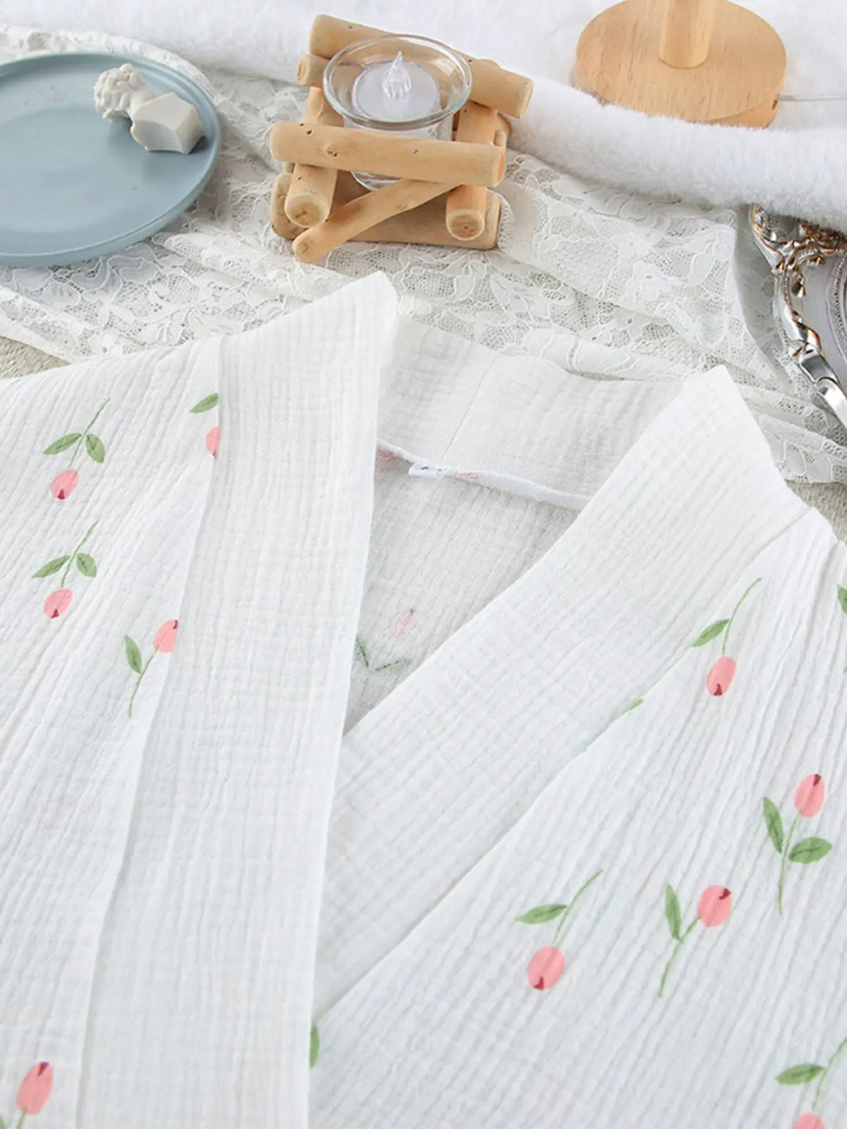 Floral Print Lightweight Lounge Nightgown by Partner Labels
