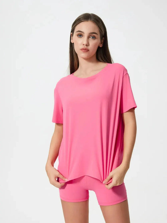 Millennia Round Neck Short Sleeve Active T-Shirt by Millennia