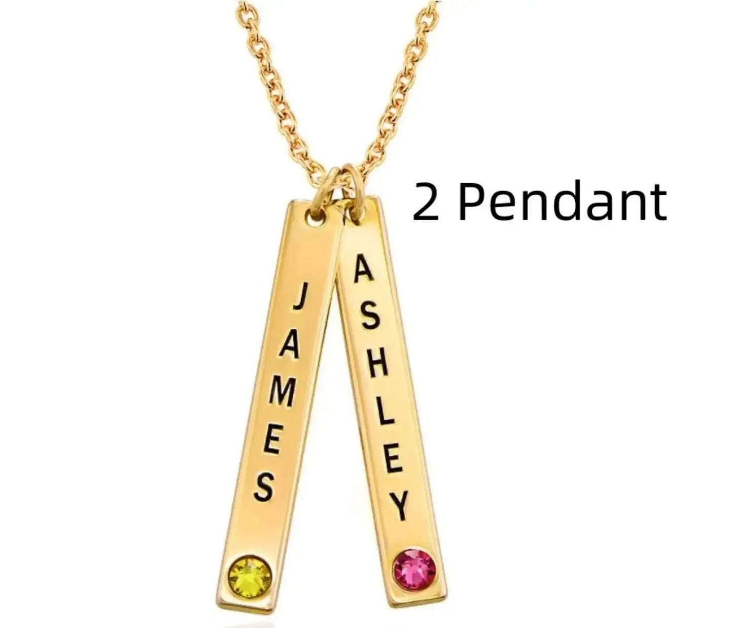 Personalized Vertical Necklace, Mother's Day Gift by Maiden-Art