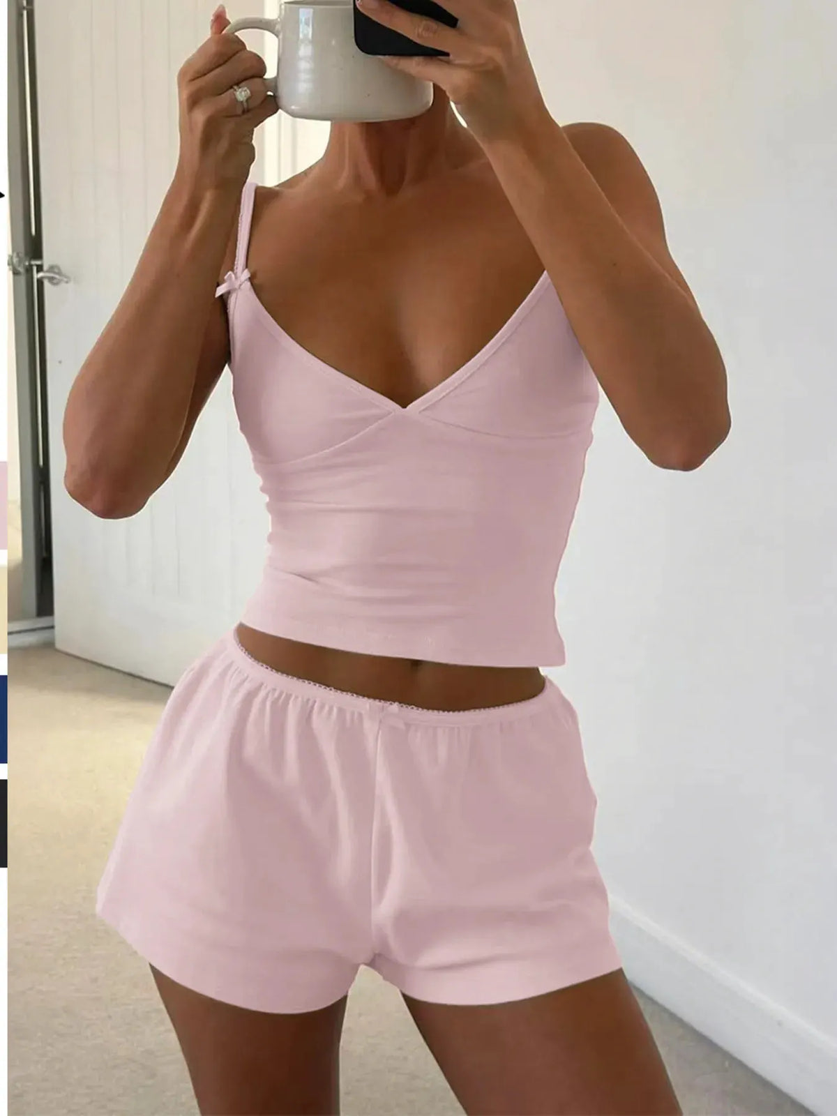 V-Neck Cami and Shorts Set by Partner Label