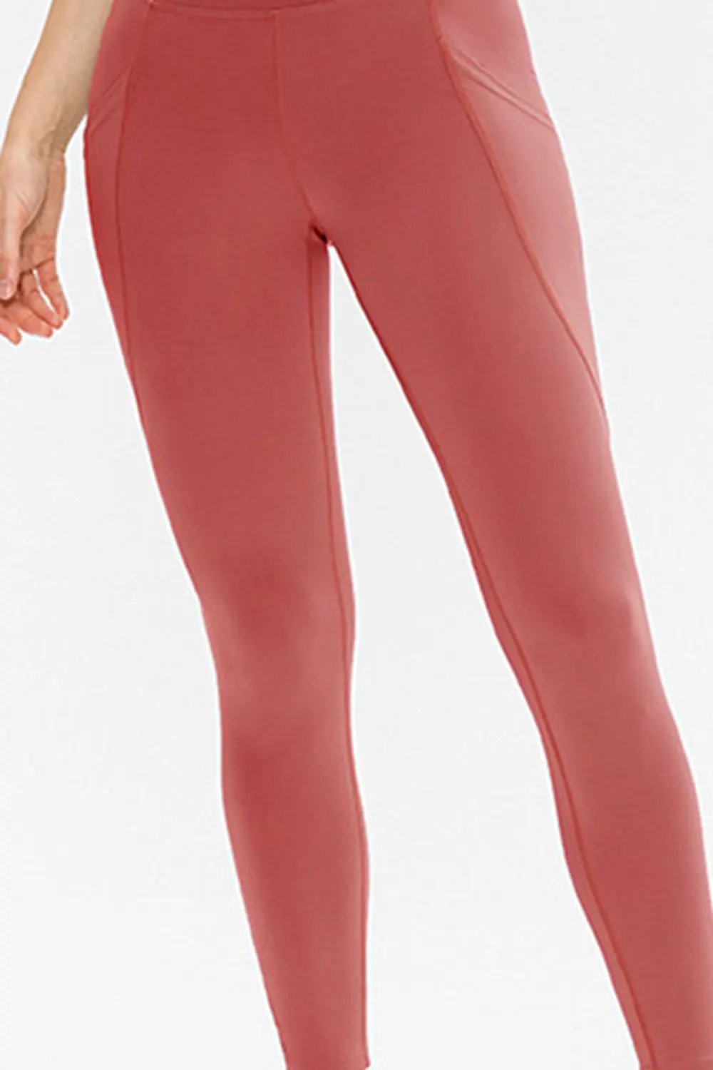 Slim Fit Long Active Leggings with Pockets by Partner Label