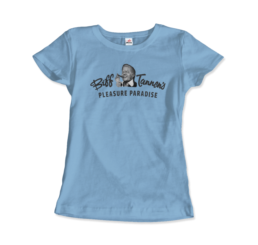 Biff Tannen's Pleasure Paradise Dusted Logo Back to the Future t-shirt by Art-O-Rama Shop