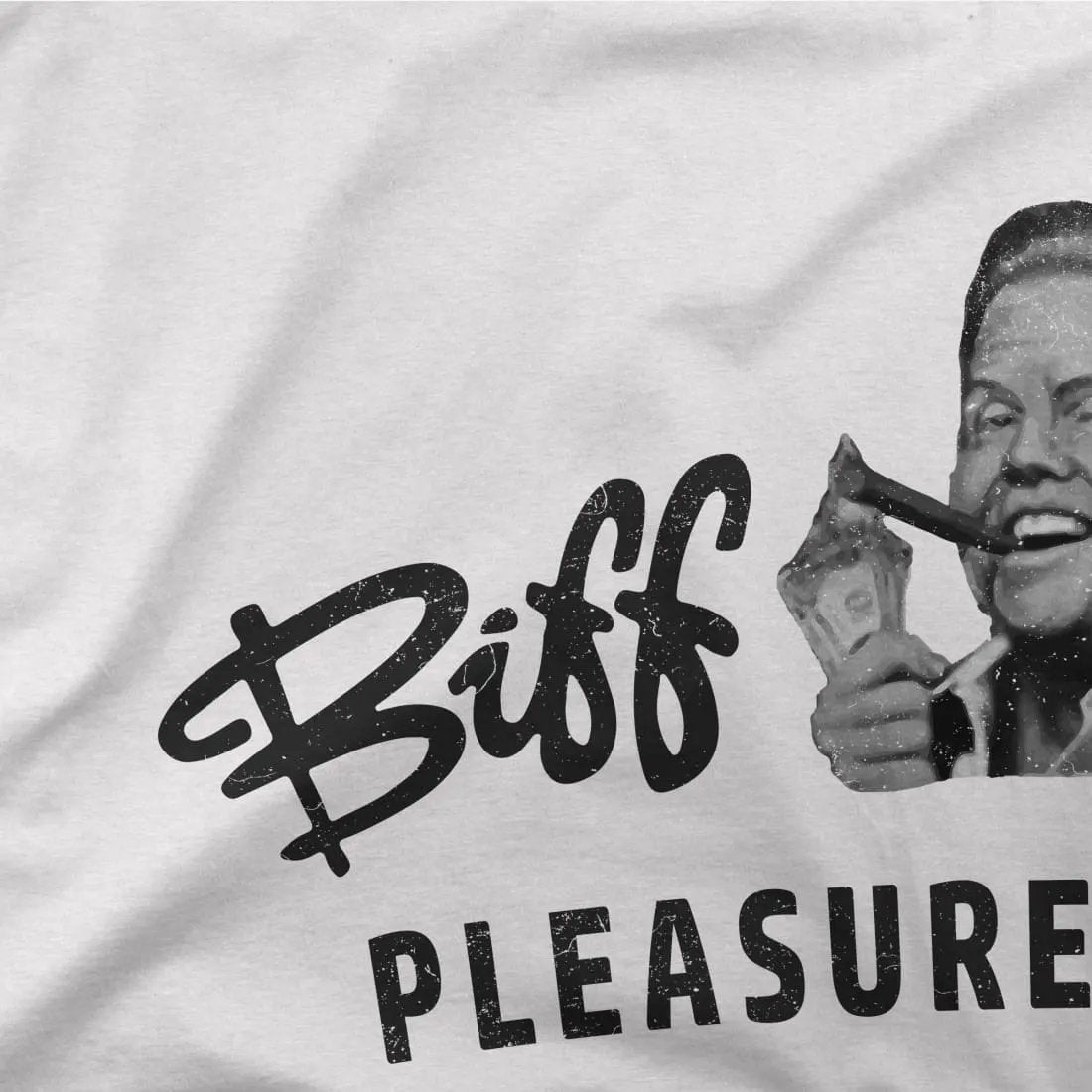 Biff Tannen's Pleasure Paradise Dusted Logo Back to the Future t-shirt by Art-O-Rama Shop