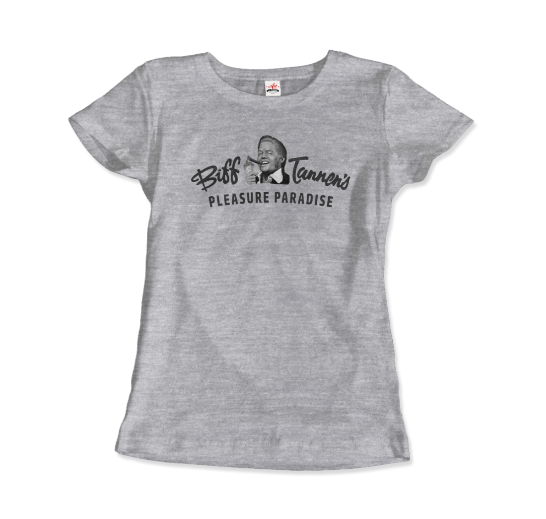 Biff Tannen's Pleasure Paradise Dusted Logo Back to the Future t-shirt by Art-O-Rama Shop