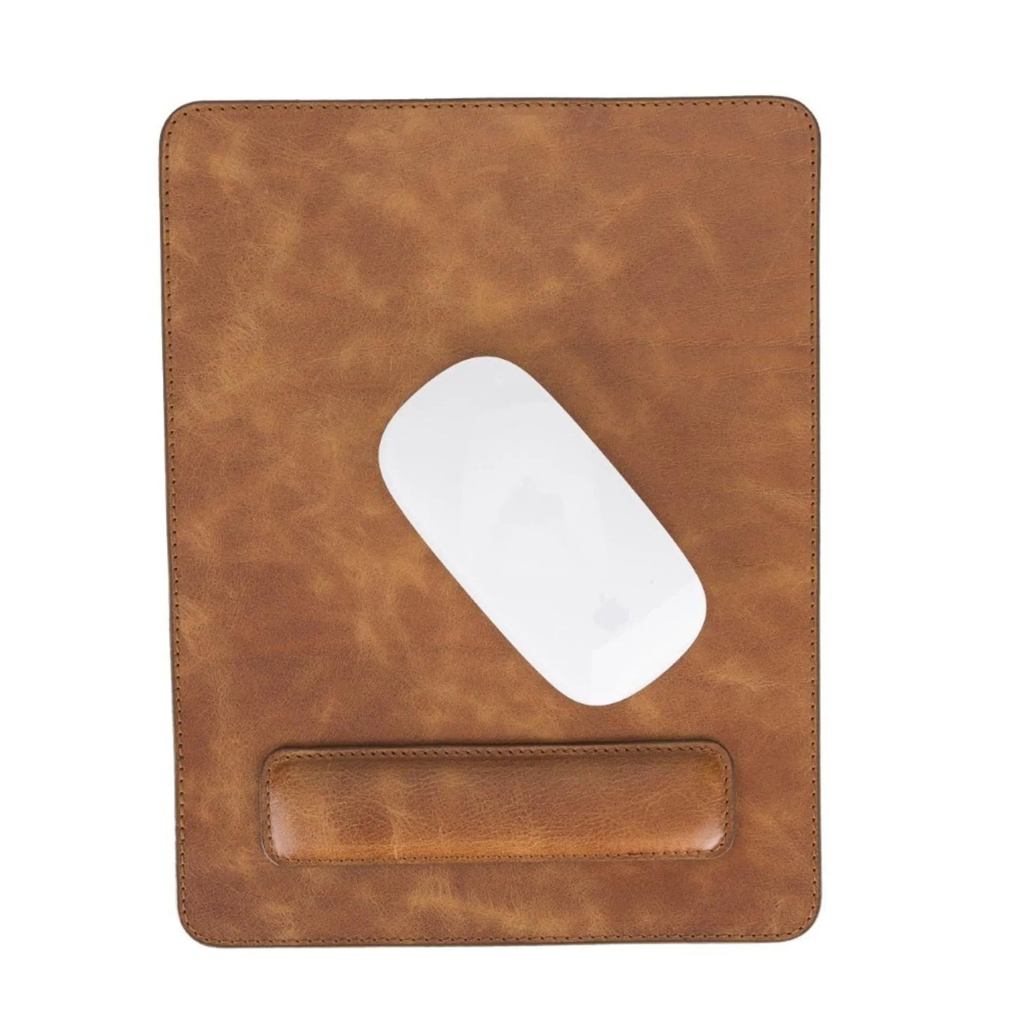 Boulder Full-Grain Leather Mouse Pad with Hand Support by TORONATA