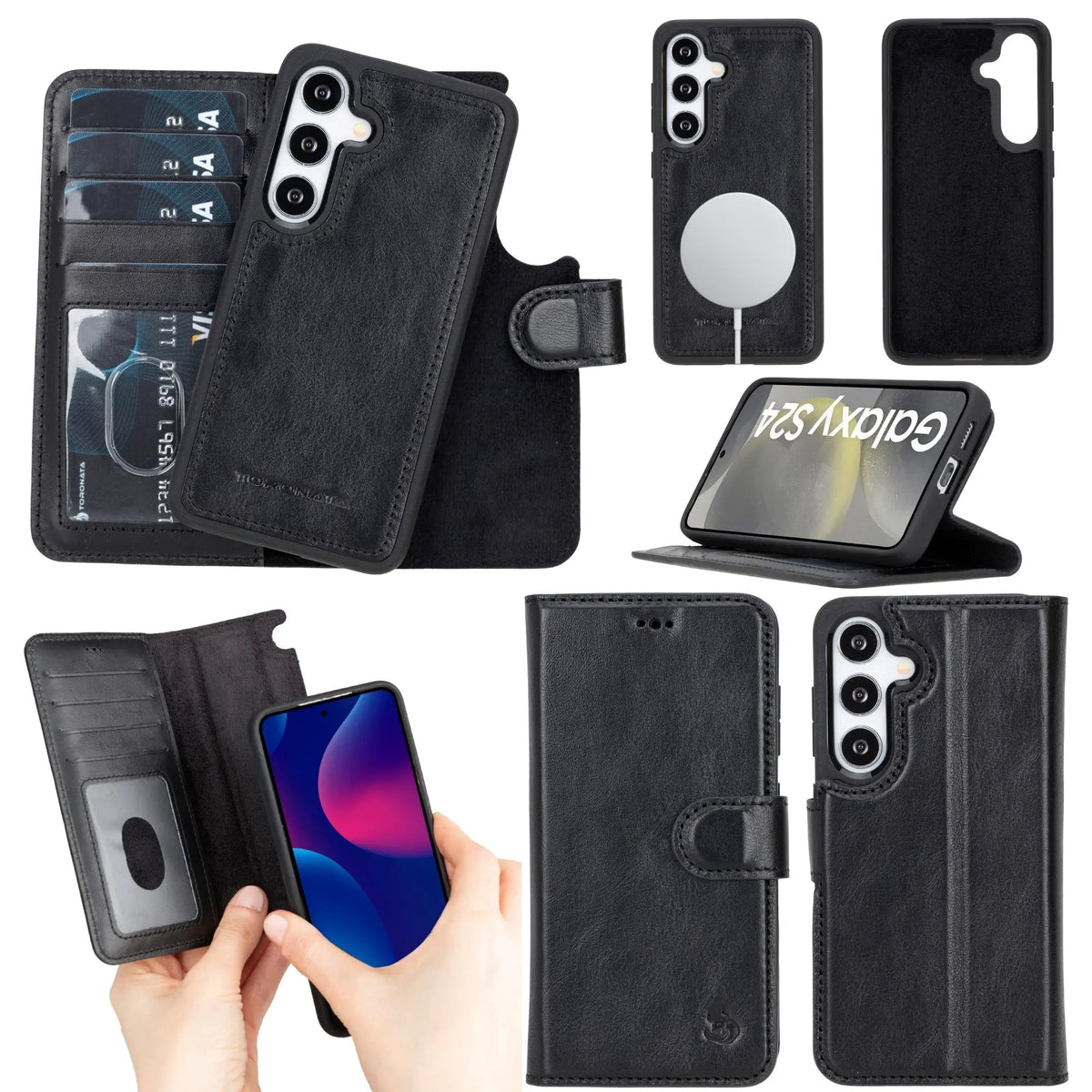 Buffalo Leather Samsung Galaxy S24 Plus Wallet with Detachable Case by TORONATA