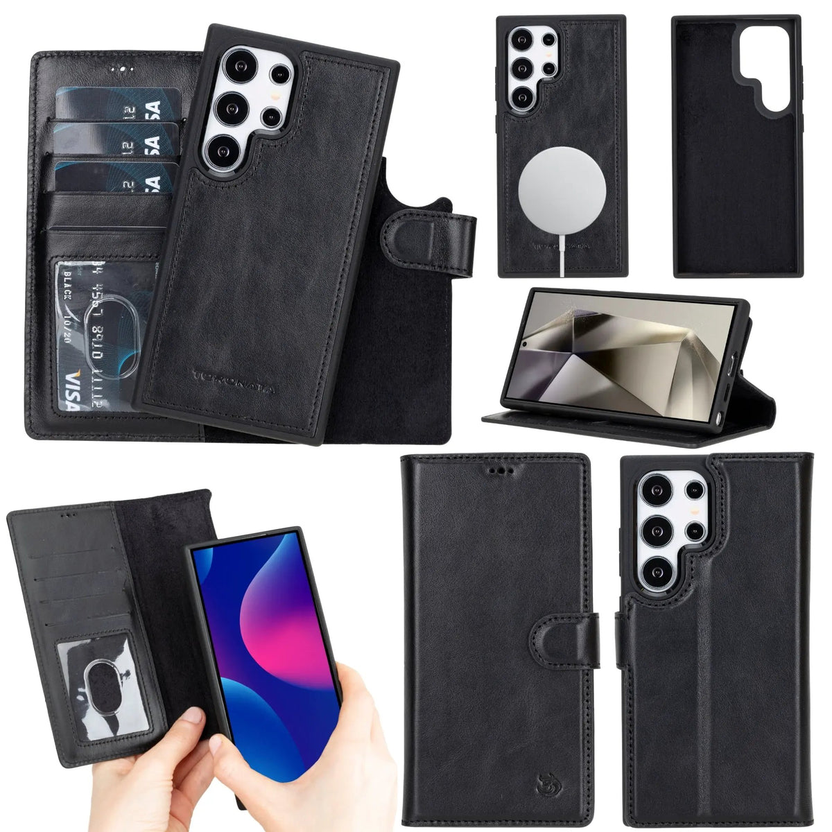 Buffalo Leather Samsung Galaxy S24 Ultra Wallet with Detachable Case by TORONATA