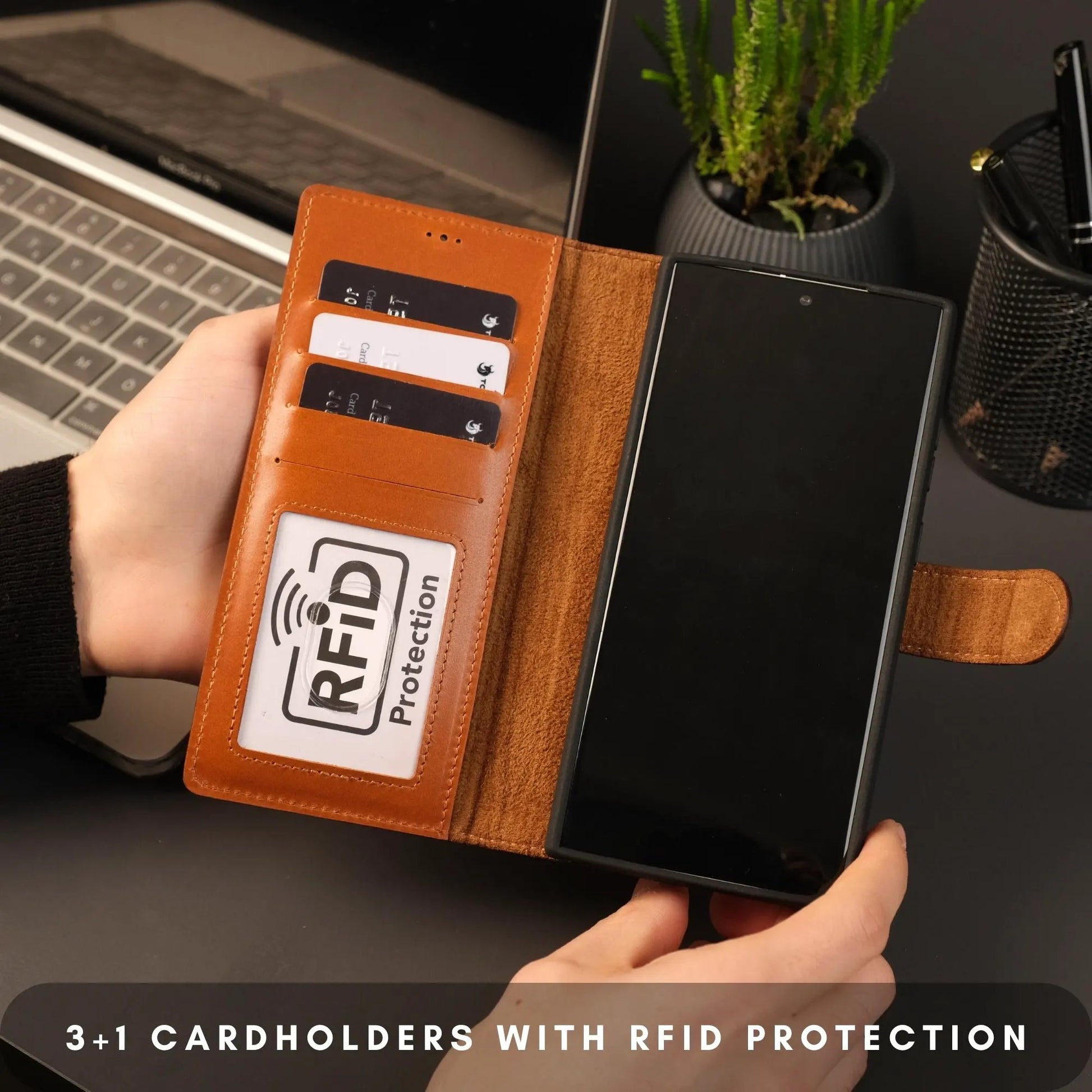 Buffalo Leather Samsung Galaxy S24 Ultra Wallet with Detachable Case by TORONATA