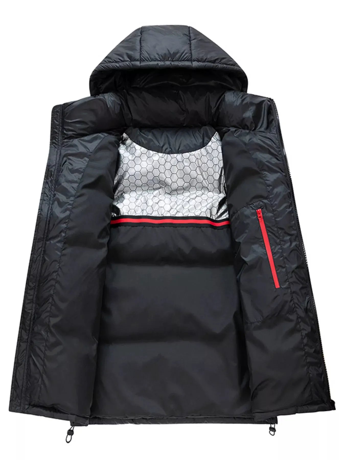Men's Full Size Hooded Padded Puffer Jacket Plus Size by Partner Label
