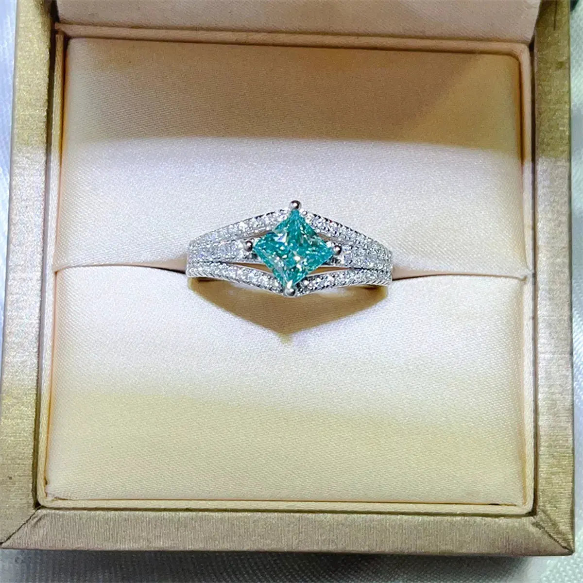 1 Carat Moissanite 925 Sterling Silver Ring by Partner Label