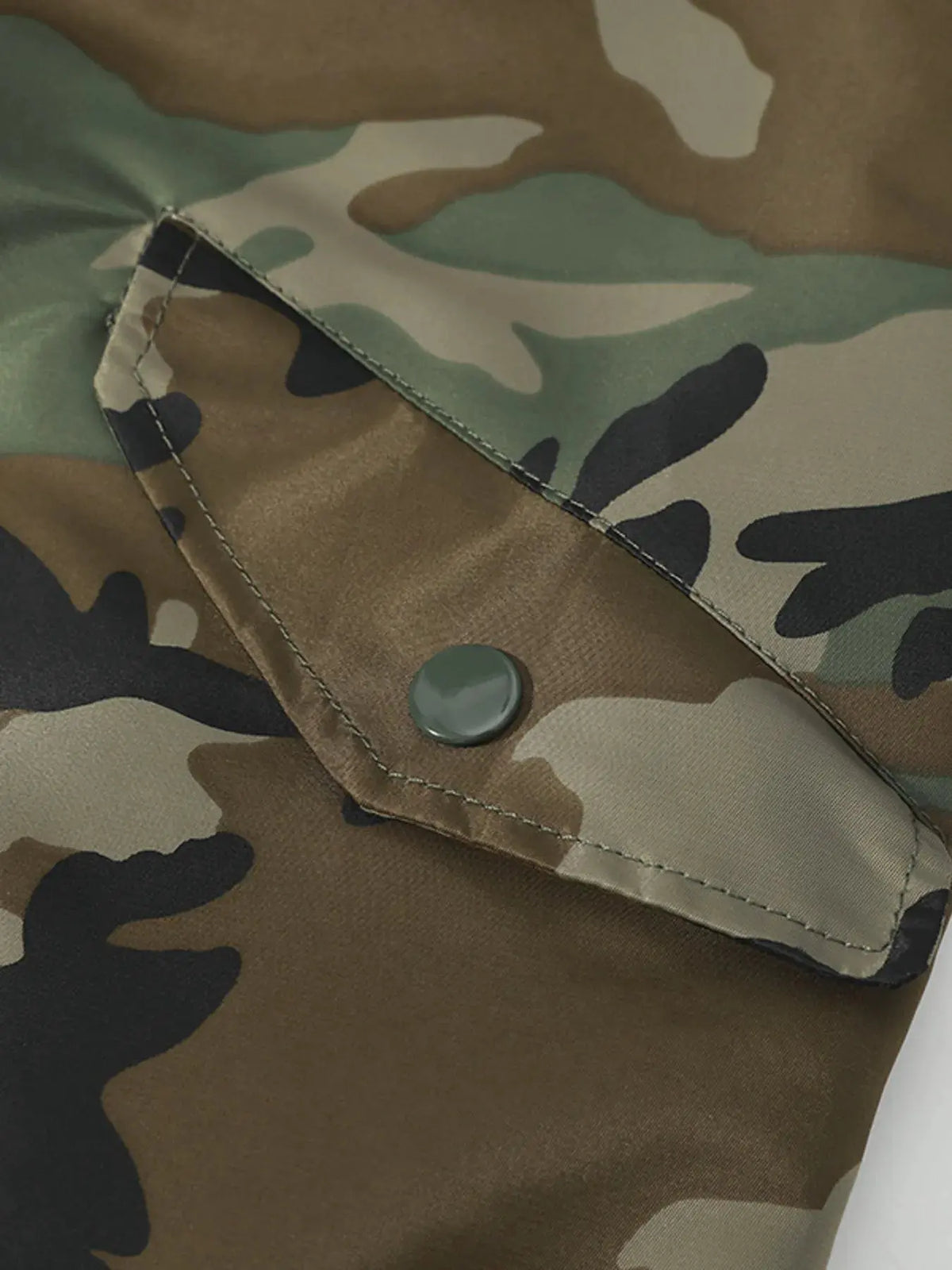 Men's Plus Size Camouflage Zip Up Bomber Jacket by Trendsi