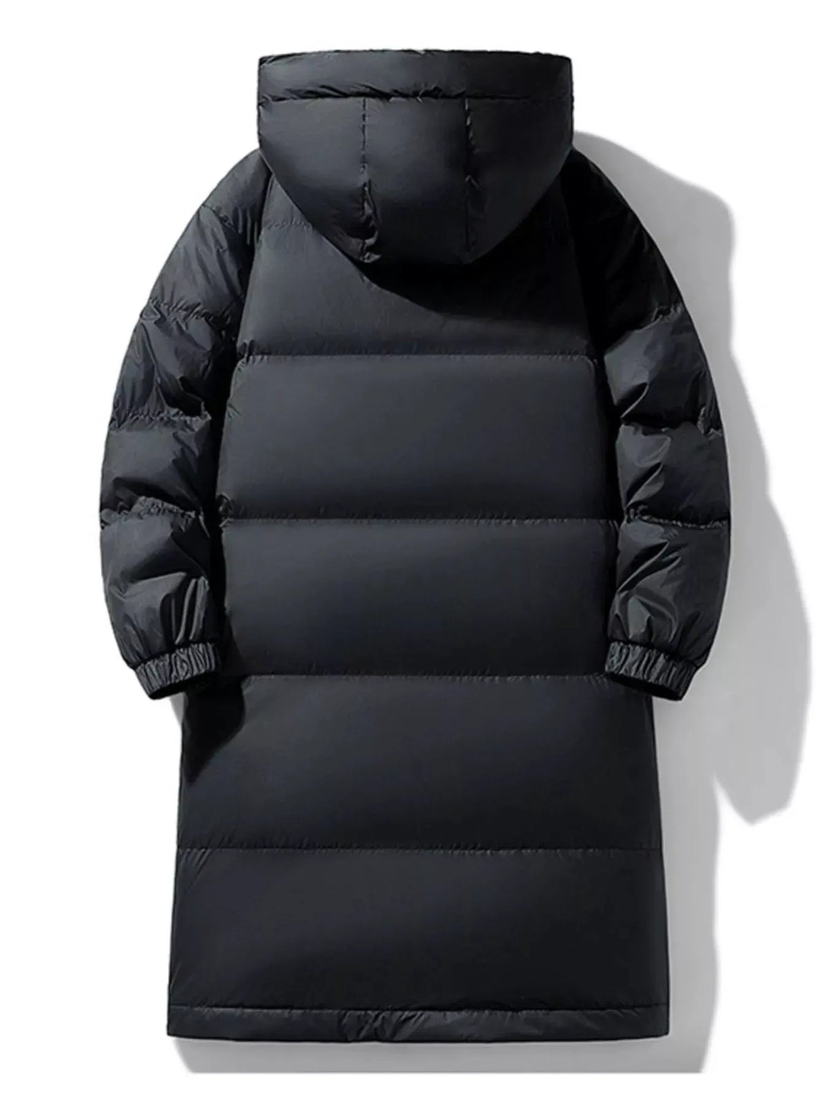 Men's Full Size Longline Hooded Down Coat Plus Size by Partner Label