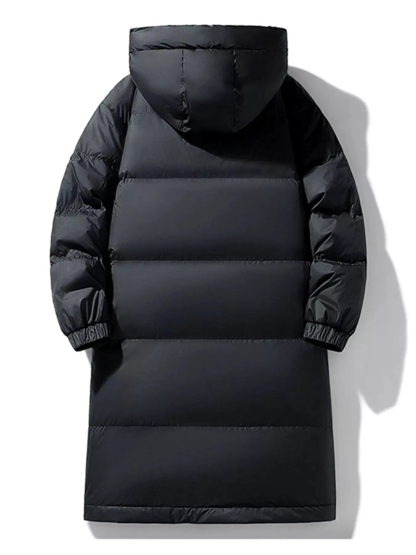 Men's Full Size Longline Hooded Down Coat Plus Size by Partner Label