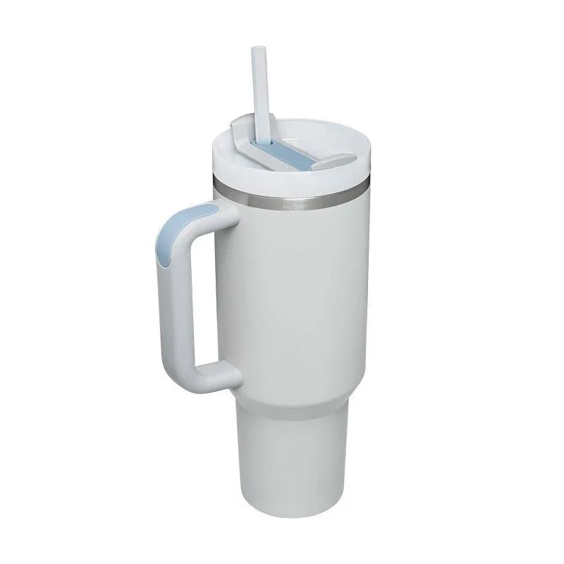 40 Oz Tumbler With Handle Straw Insulated, Stainless Steel Spill Proof Vacuum Coffee Cup Tumbler With Lid Tapered Mug Gifts For Valentine Lover Suitable For Car Gym Office Travel by Maiden-Art