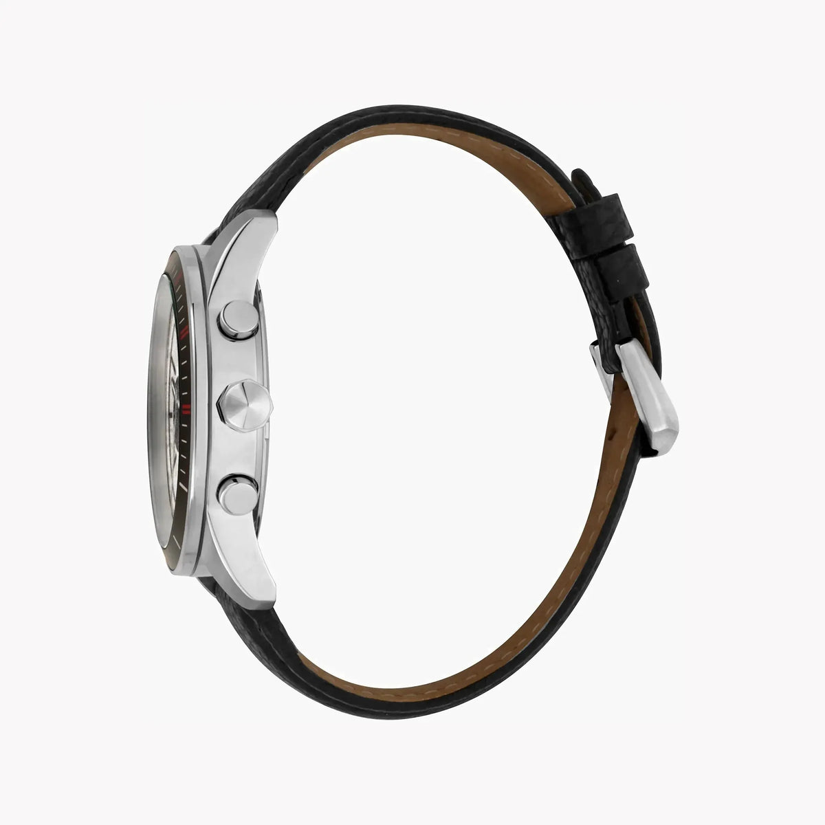 Just Cavalli Men's Black Leather Watch, Silver Dial | Jc1g166l0015 by JUST CAVALLI