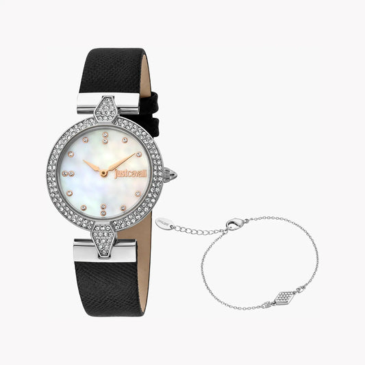 Just Cavalli Women's Leather Watch, White Dial | Jc1l159l0015 by JUST CAVALLI