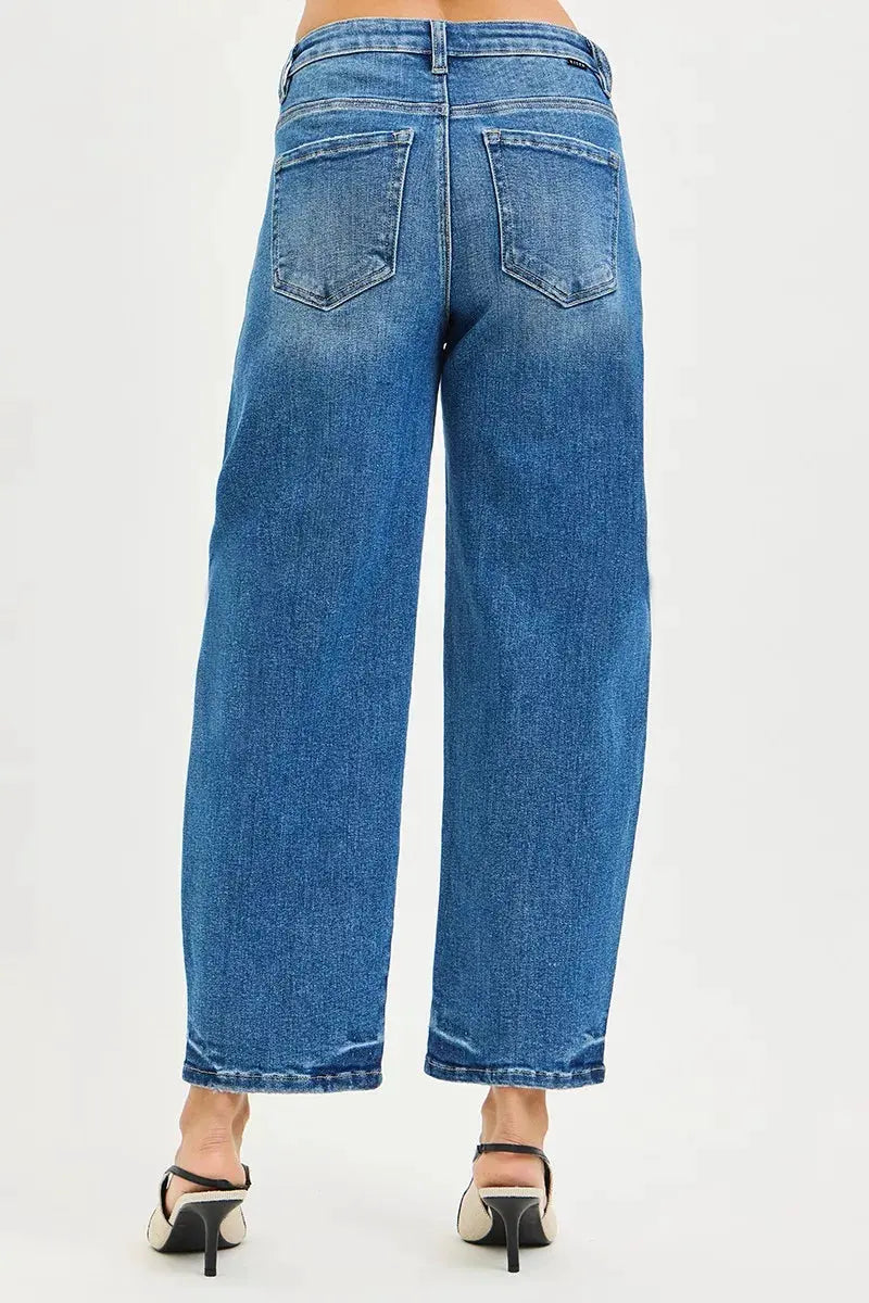 RISEN Slouchy Cropped Barrel Jeans by RISEN