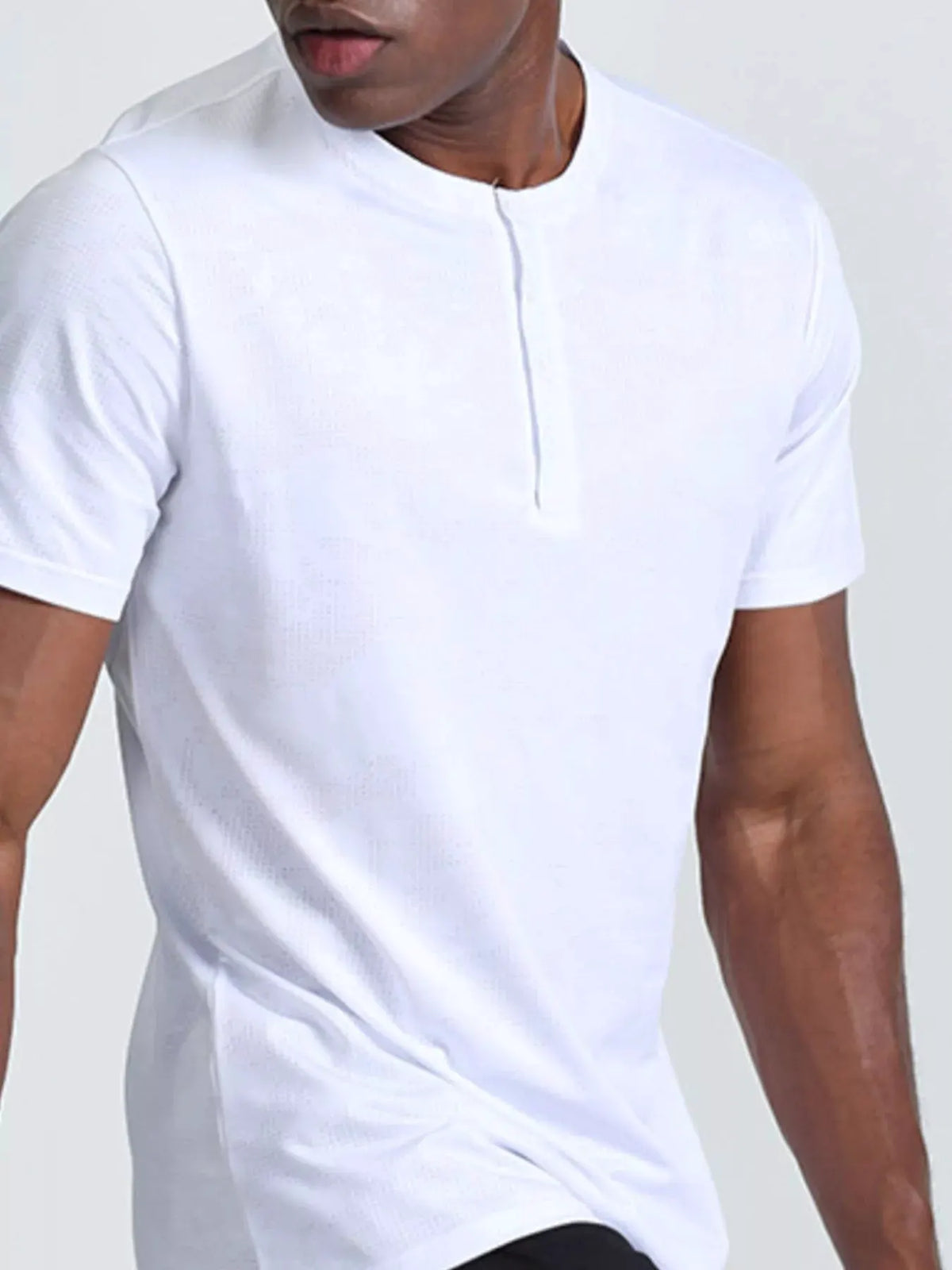 Men's Plus Size Lightweight Henley Active T-Shirt by Partner Label