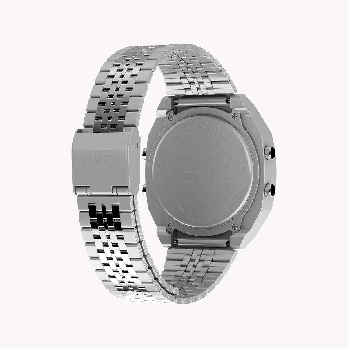 Timex Unisex Stainless Steel Black Lens Watch, Silver | T80 by TIMEX