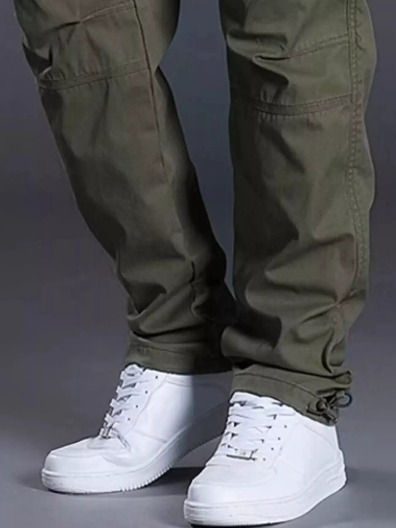 Men's Plus Size Relaxed Fit Cargo Pants by Partner Label