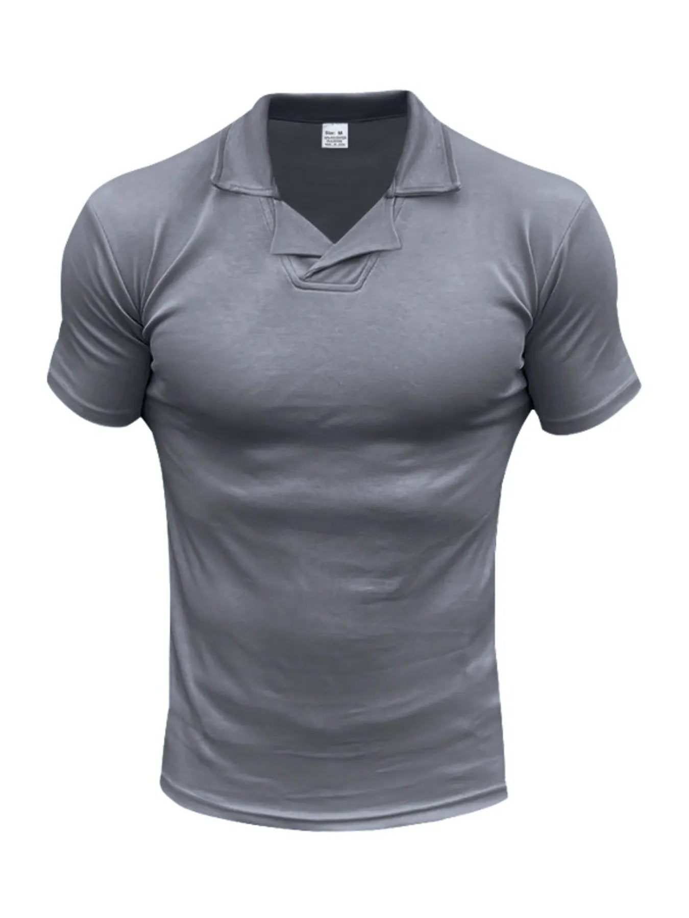Men's Full Size Casual Short Sleeve Polo Plus Size by Trendsi