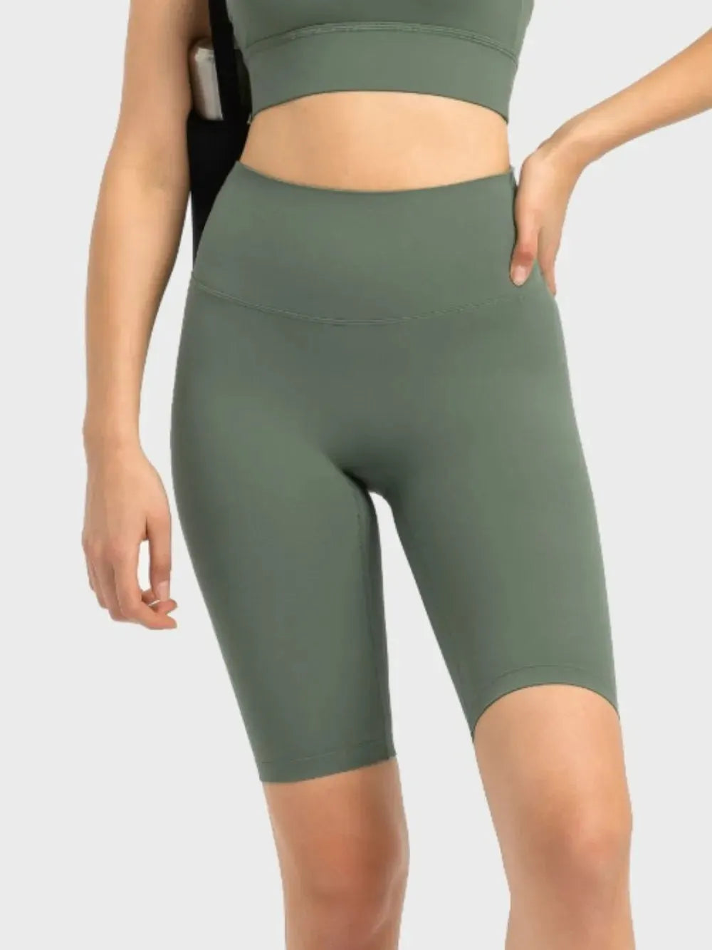 Millennia High Rise Wide Waistband Active Shorts by Millennia