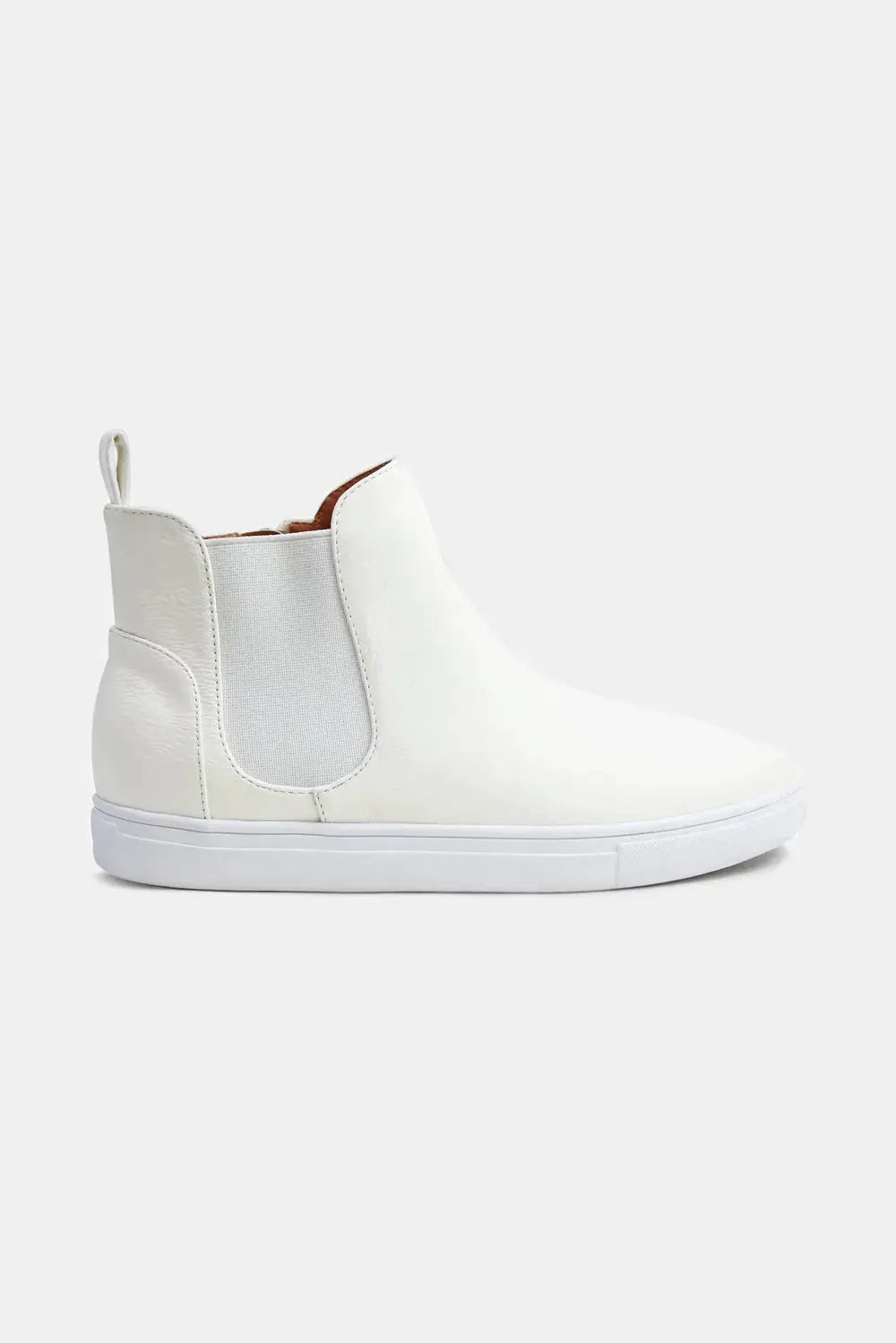 Beast Fashion Faux Suede Elastic Side Panel Sneakers by Beast Fashion