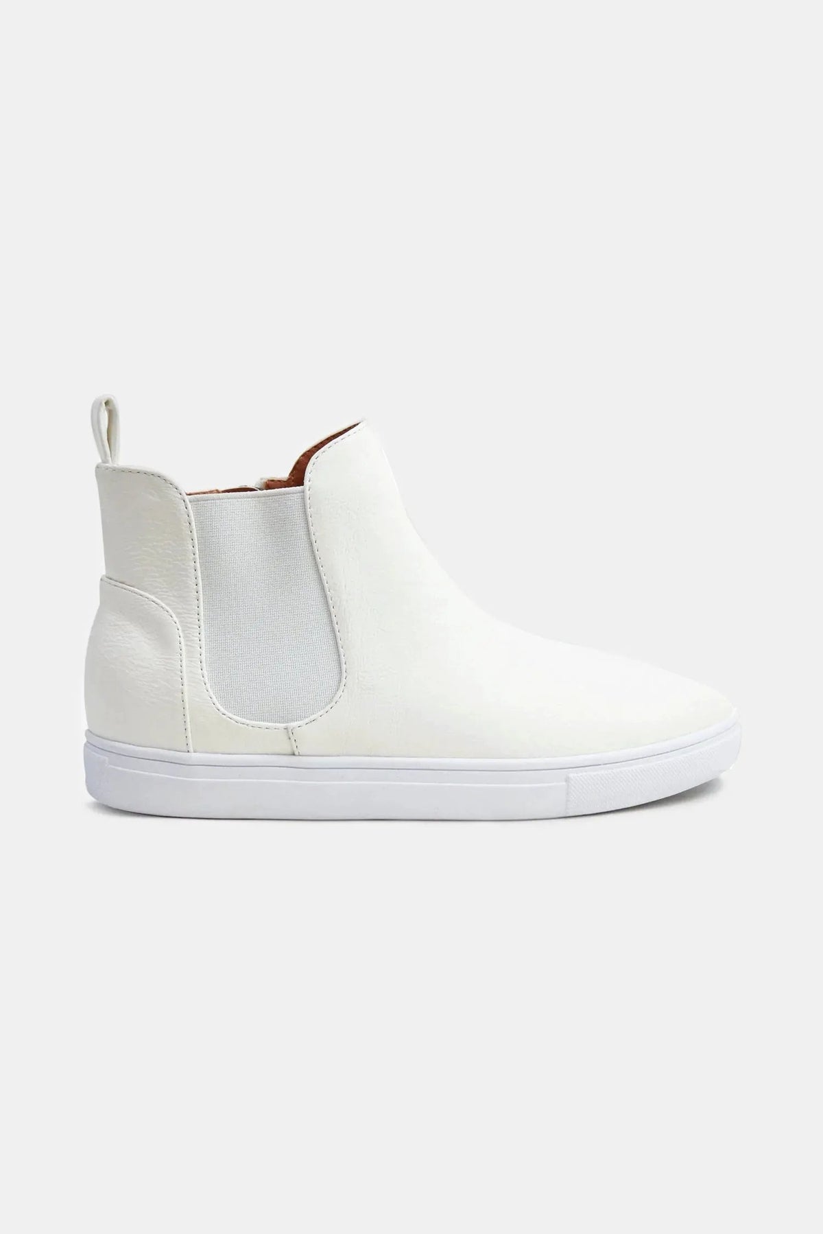 Beast Fashion Faux Suede Elastic Side Panel Sneakers by Beast Fashion