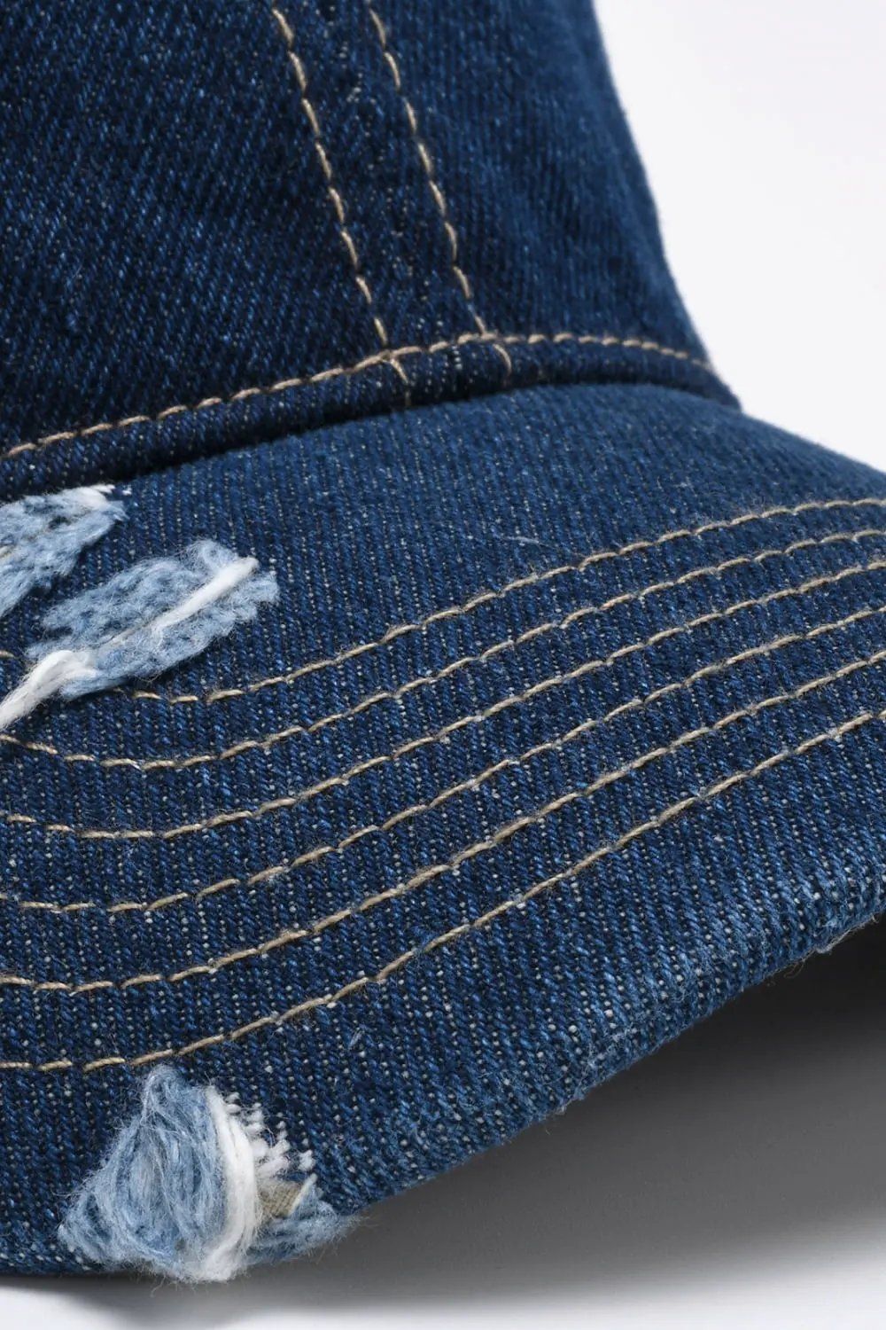 Distressed Adjustable Baseball Cap by Partner Label