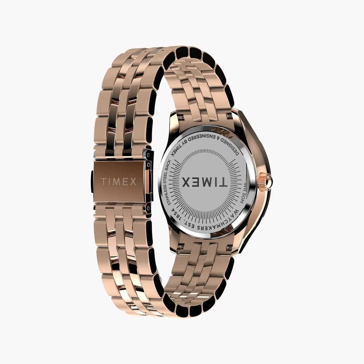 Timex Women's Rose Gold-Tone Watch, Black Dial | Tw2w17800 by TIMEX