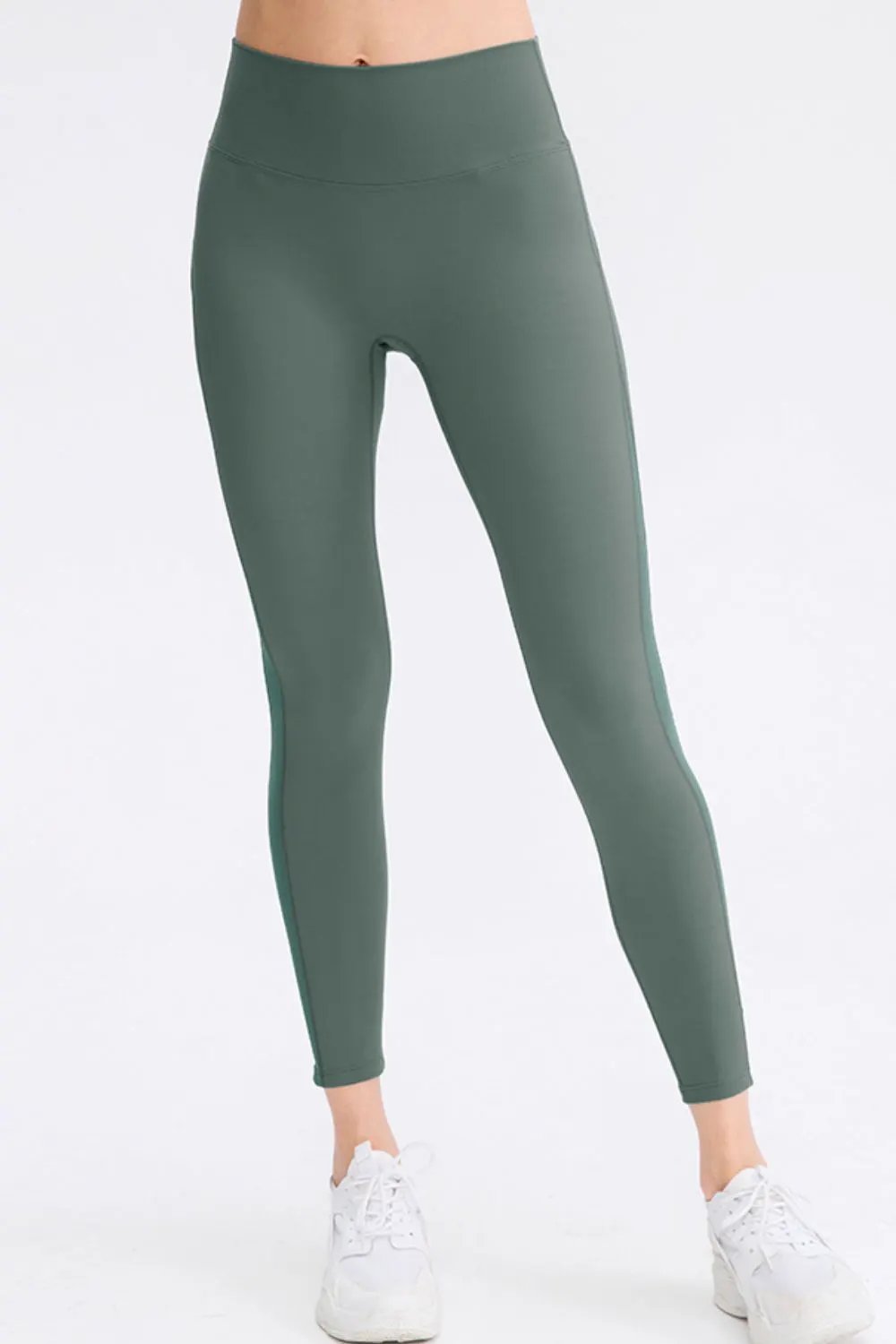 Wide Waistband Slim Fit Long Sports Pants by Partner Label