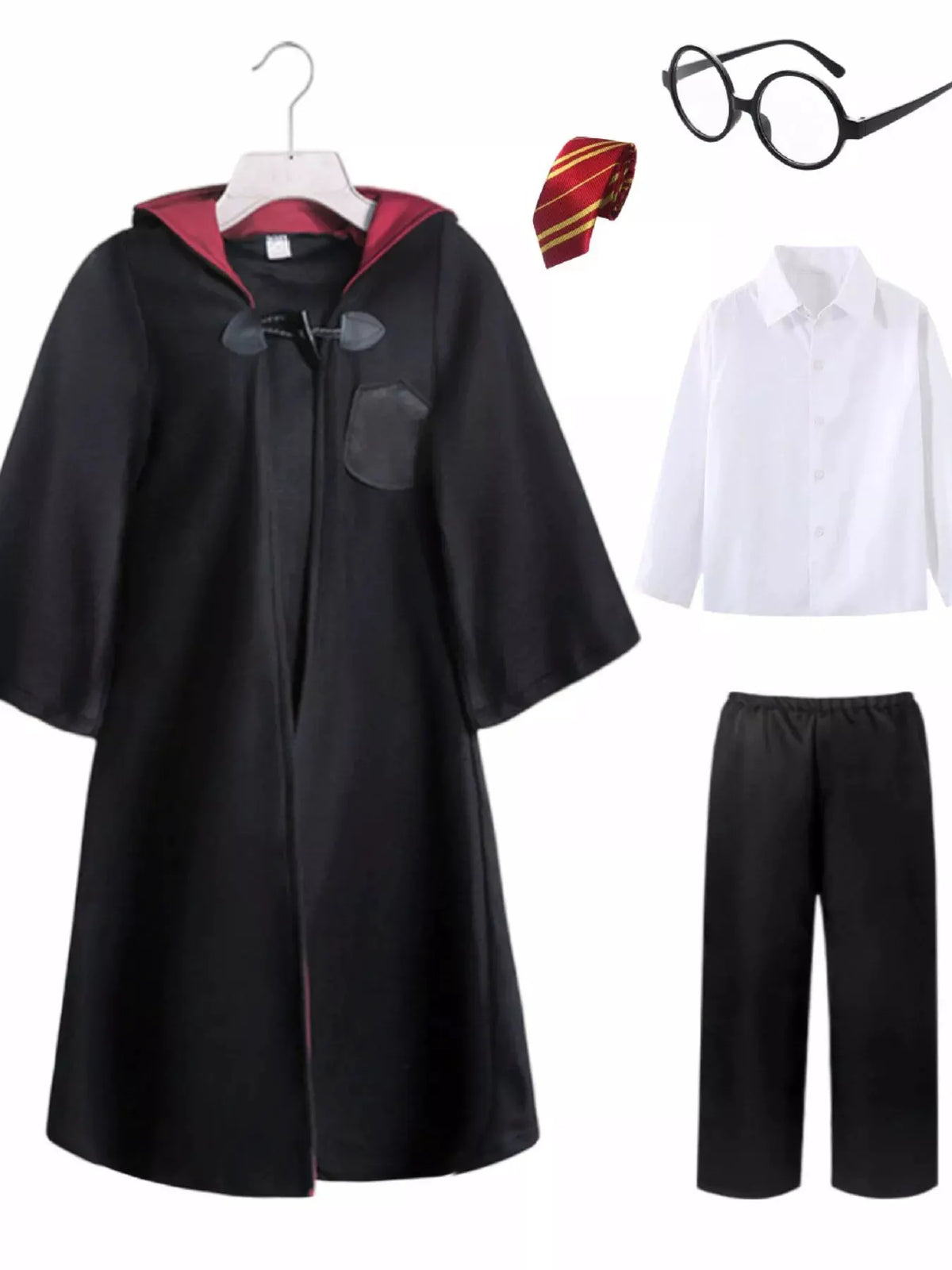 Children's Harry Potter Wizard Cosplay Costume Set by Trendsi
