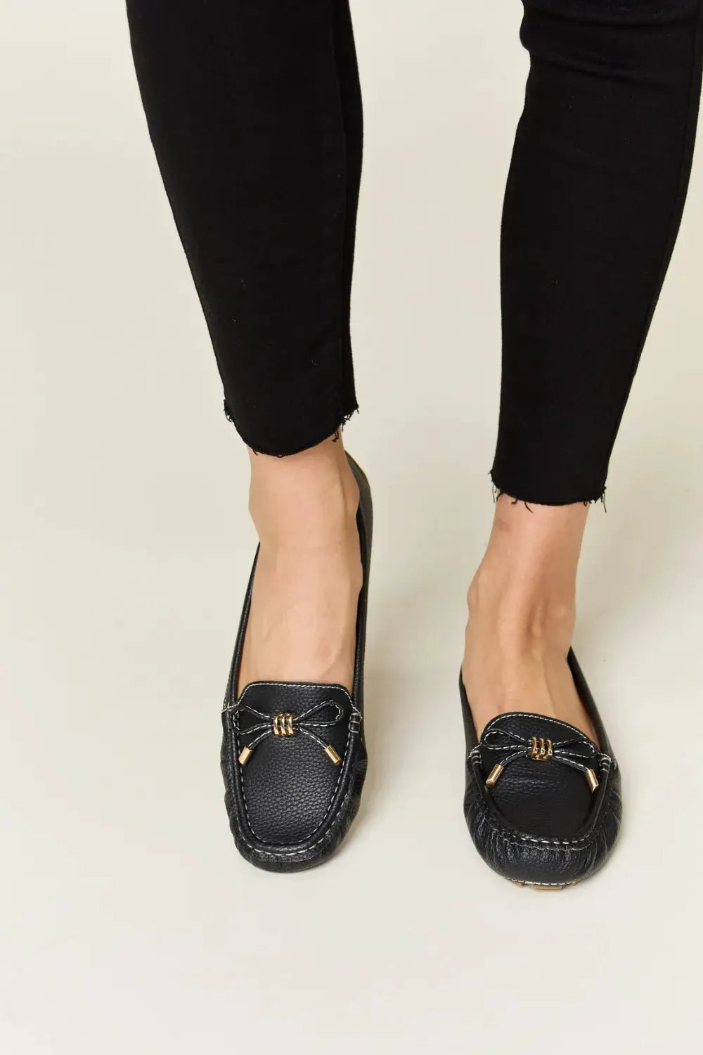 Forever Link Slip On Bow Flats Loafers by Forever Link