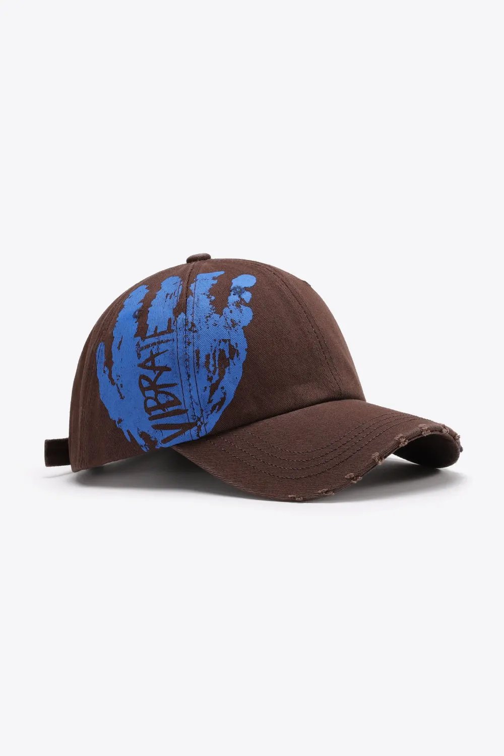 VIBRA Graphic Distressed Adjustable Baseball Cap by Partner Label