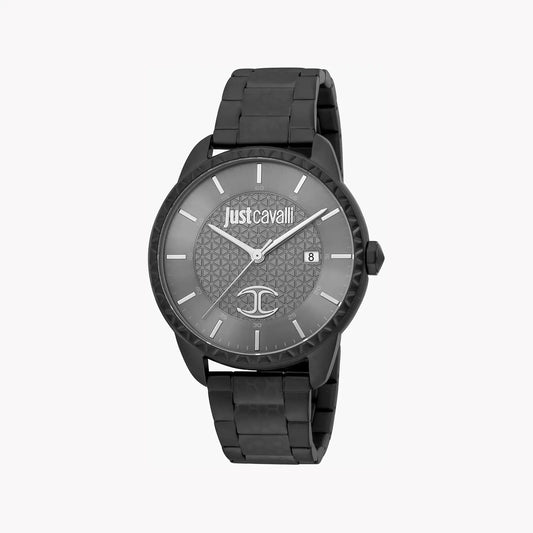 Just Cavalli Men's Black Stainless Steel Watch, Gray Dial | Jc1g176m0065 by JUST CAVALLI