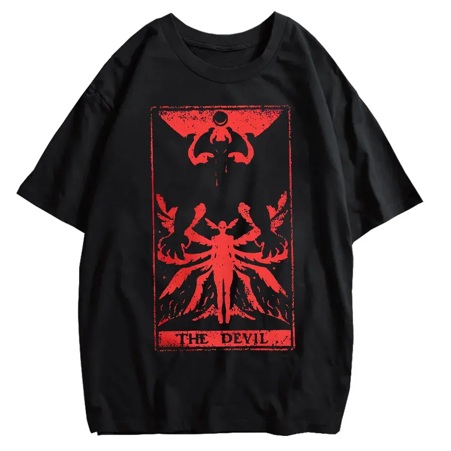 Devilman Crybaby Anime Graphic T-Shirt Men Harajuku Cotton Tee by Vimost Shop