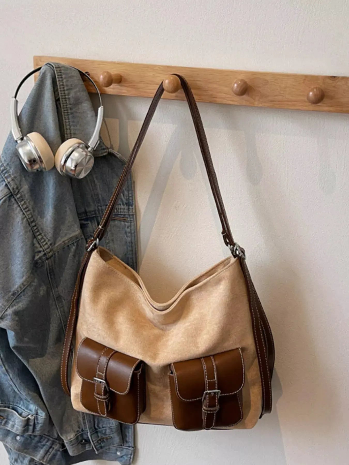 Buckle Pocket Shoulder Handbag by Partner Label